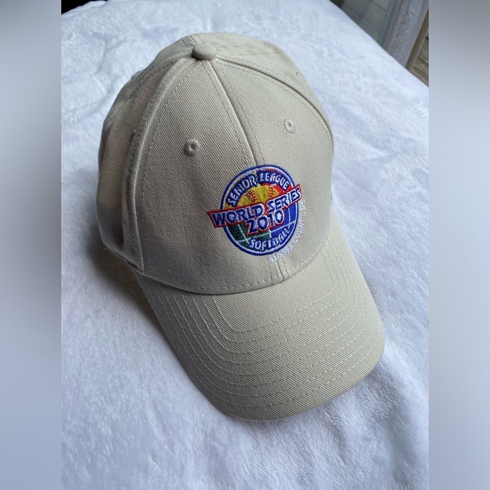New Era 2010 senior league World Series softball hat Adjustable Strap Tan
